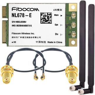 Fibocom NL678-E – 4G модуль (модем) mini PCI express (LTE Cat.6) с пигтейлами и антеннами