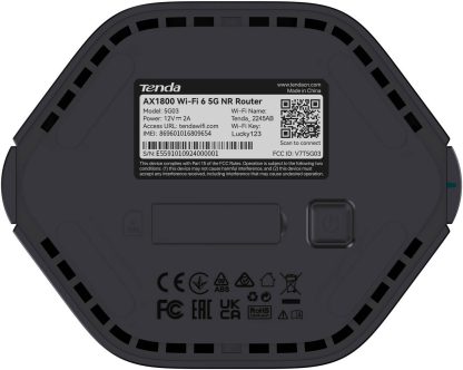 Tenda 5G03 - гигабитный роутер 5G 4G LTE Cat.19 WiFi-6 (AX1800) — изображение 5
